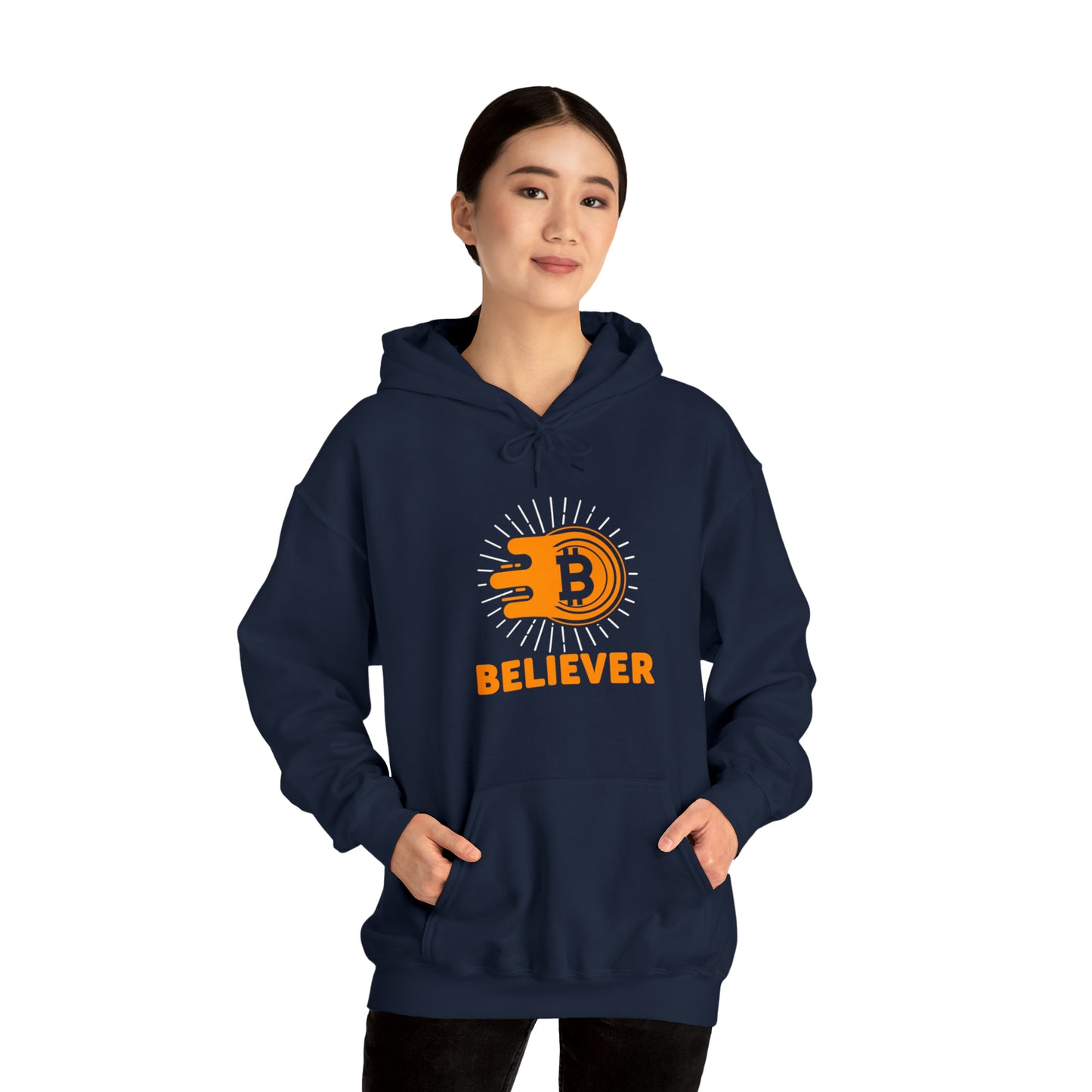 Unisex Heavy Blend™ Hooded Bitcoin Believer Hoodie