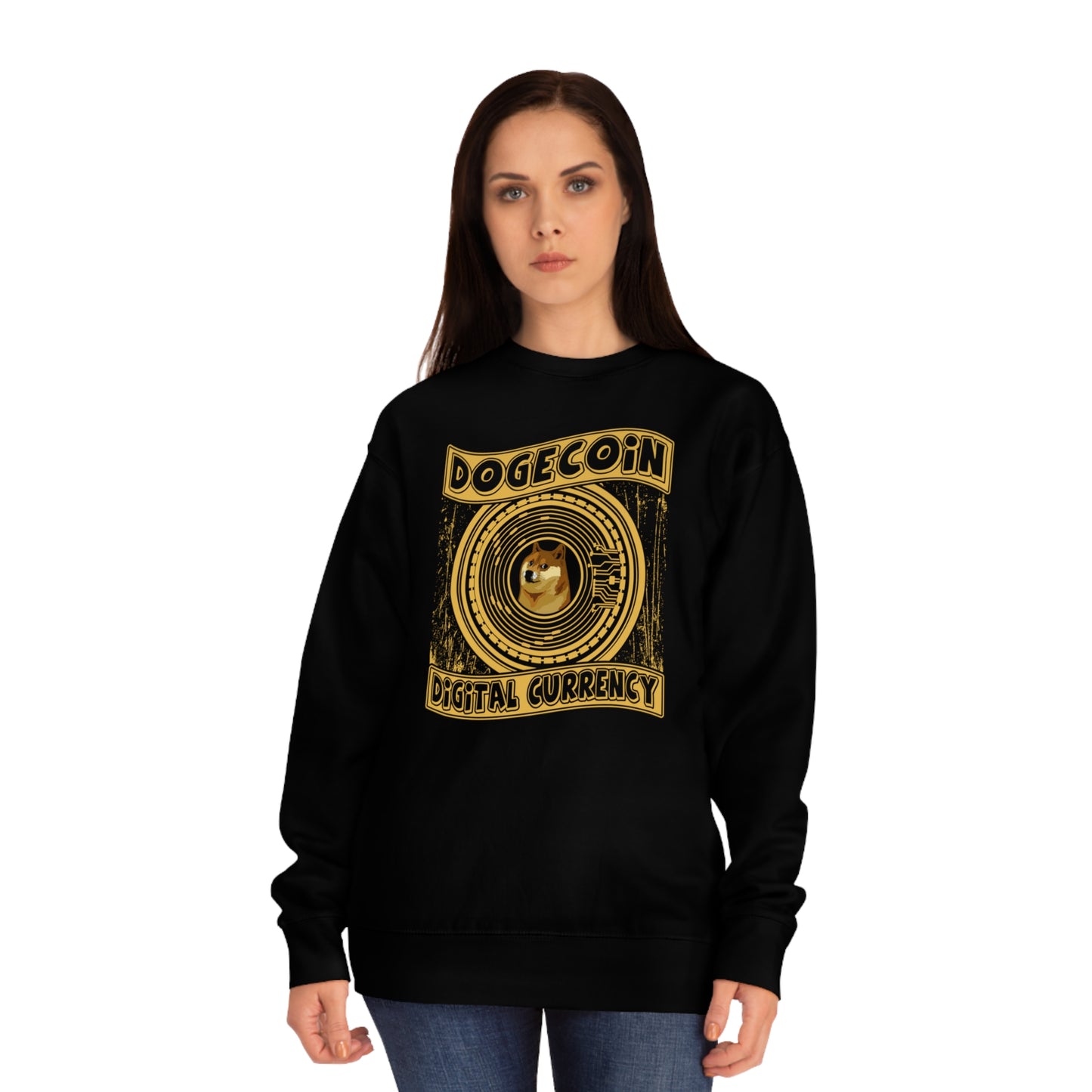 Unisex Crew Dogecoin Digital Currency Sweatshirt