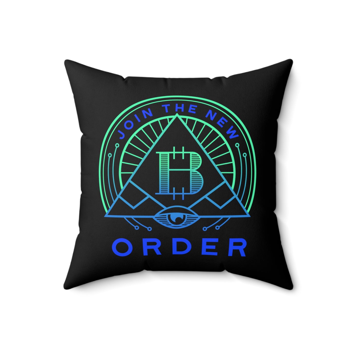 Spun Polyester Bitcoin Order Cushion