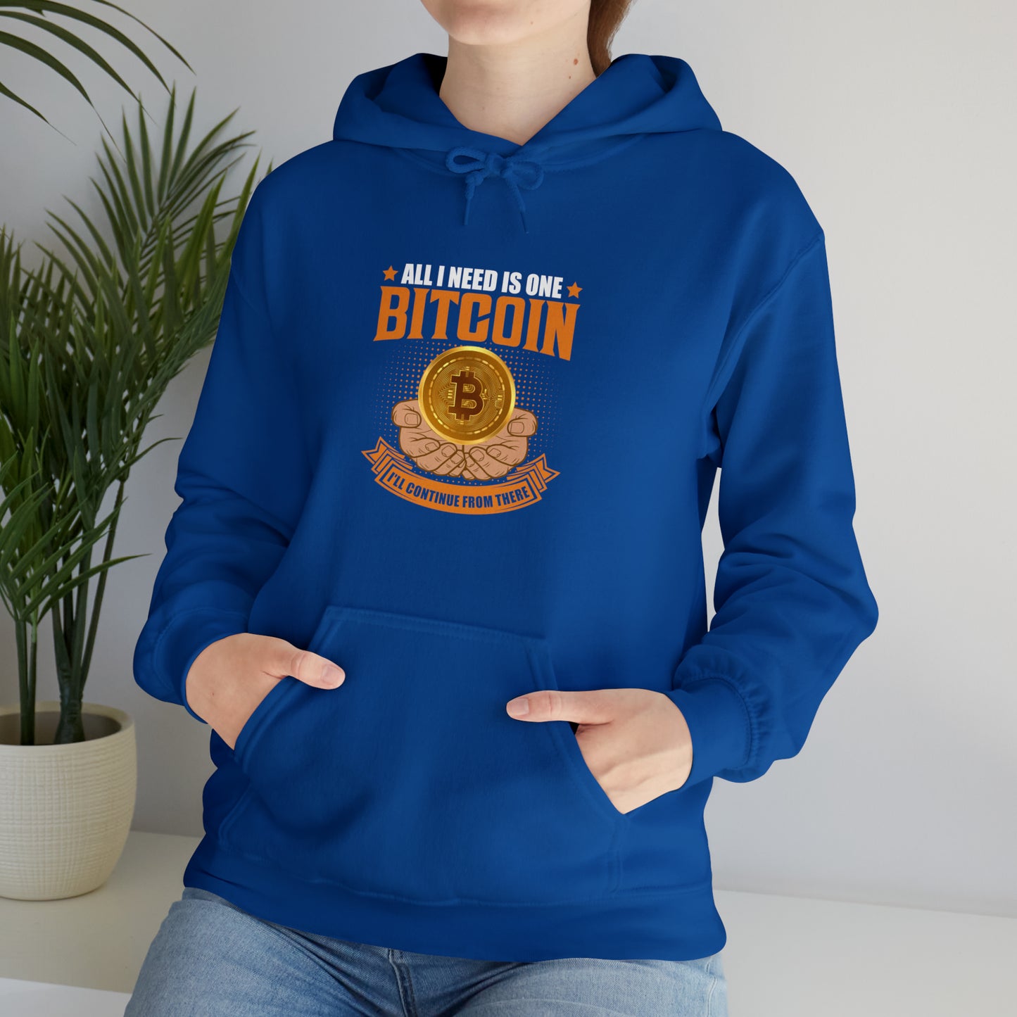Unisex Heavy Blend™ Hooded All I need is one Bitcoin