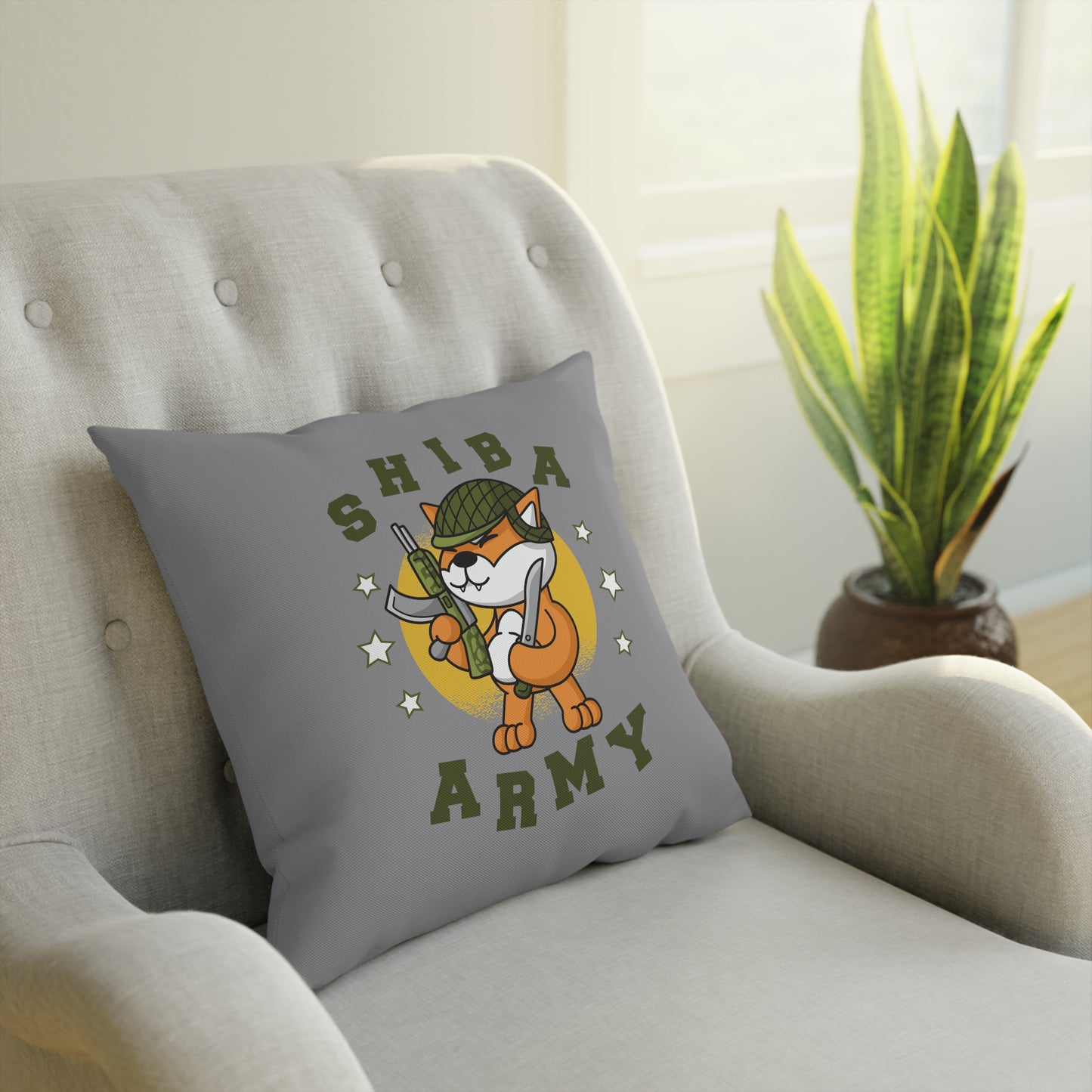Shiba Army Cushion
