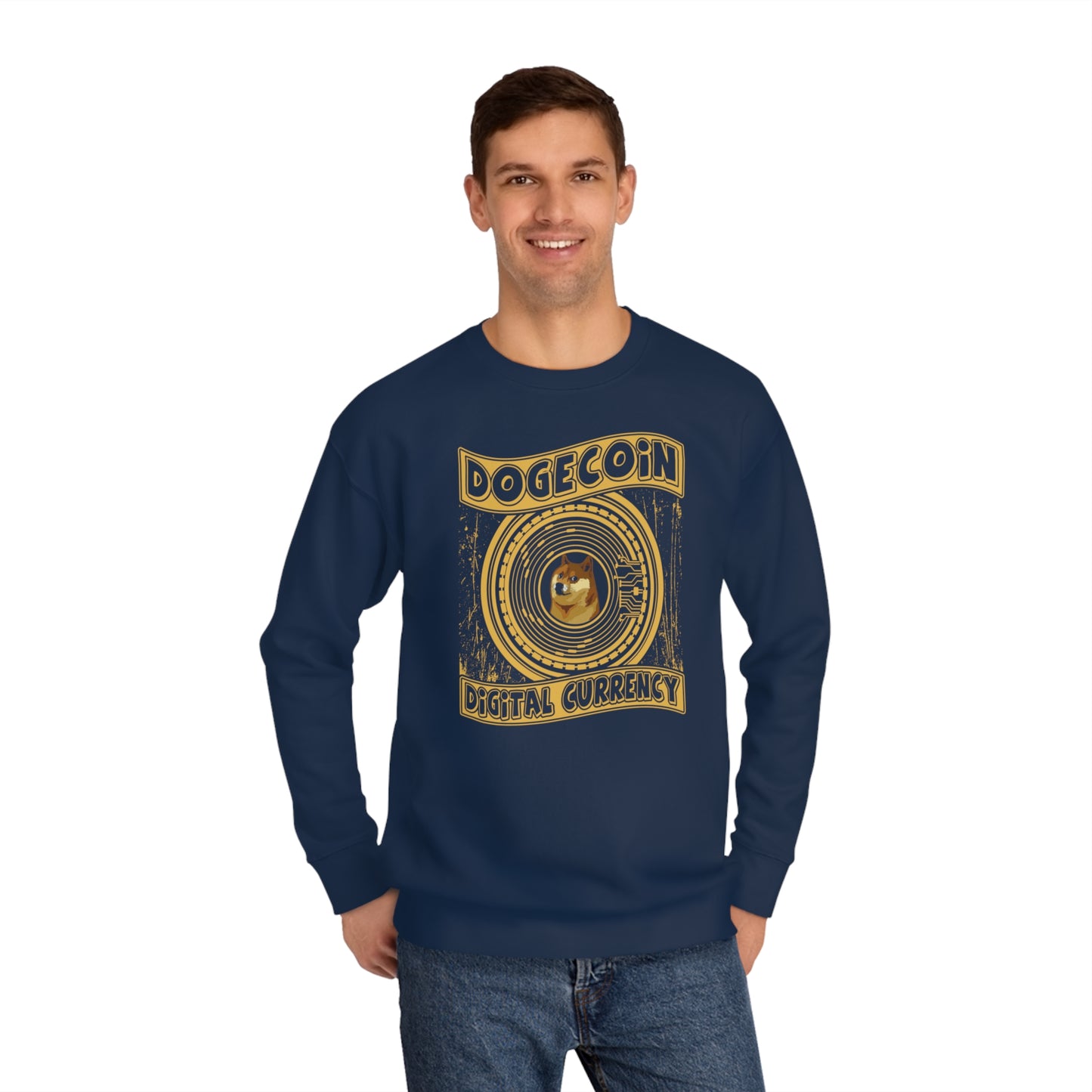 Unisex Crew Dogecoin Digital Currency Sweatshirt