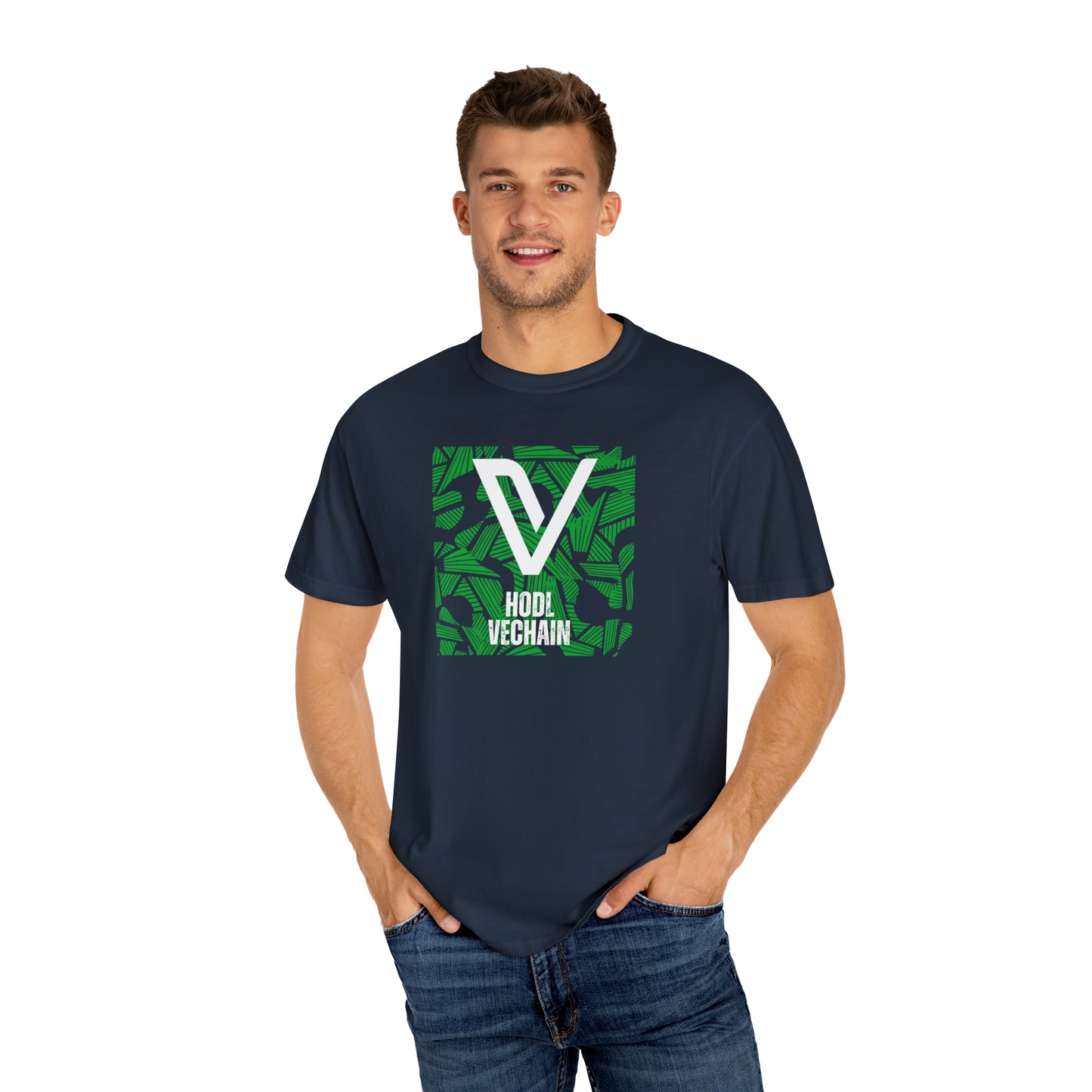 Unisex Garment-Dyed Vechain HODL T-shirt