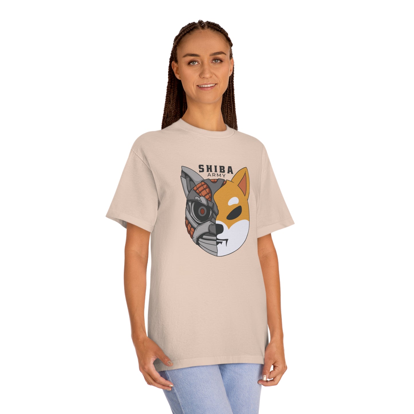 Unisex Classic Shiba Army Mechanical T-shirt