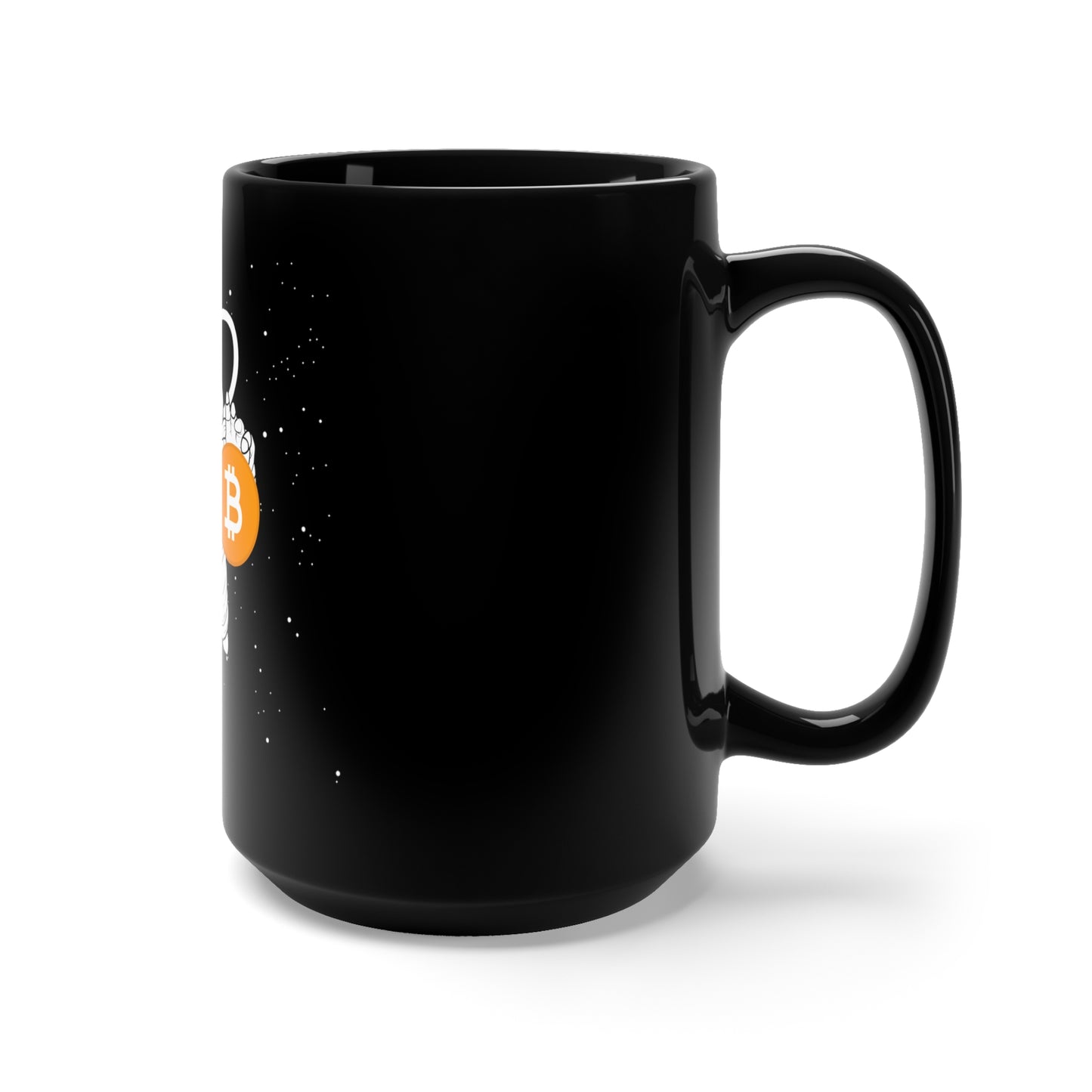 Black Bitcoin Astronaut Mug 15oz