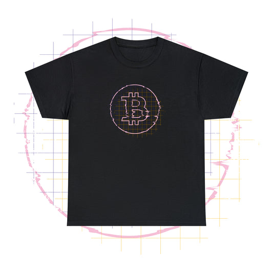 Unisex Heavy Cotton Bitcoin Glitch T-shirt